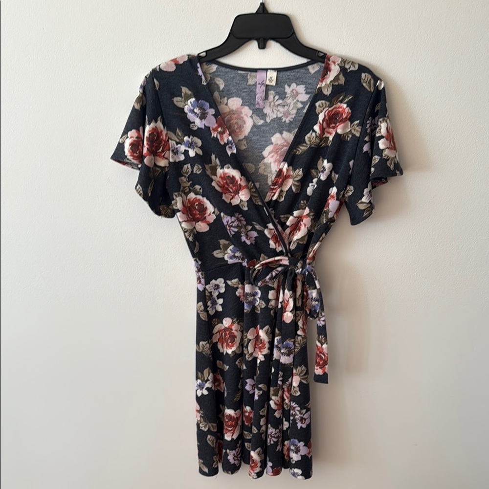 Floral faux Wrap Dress